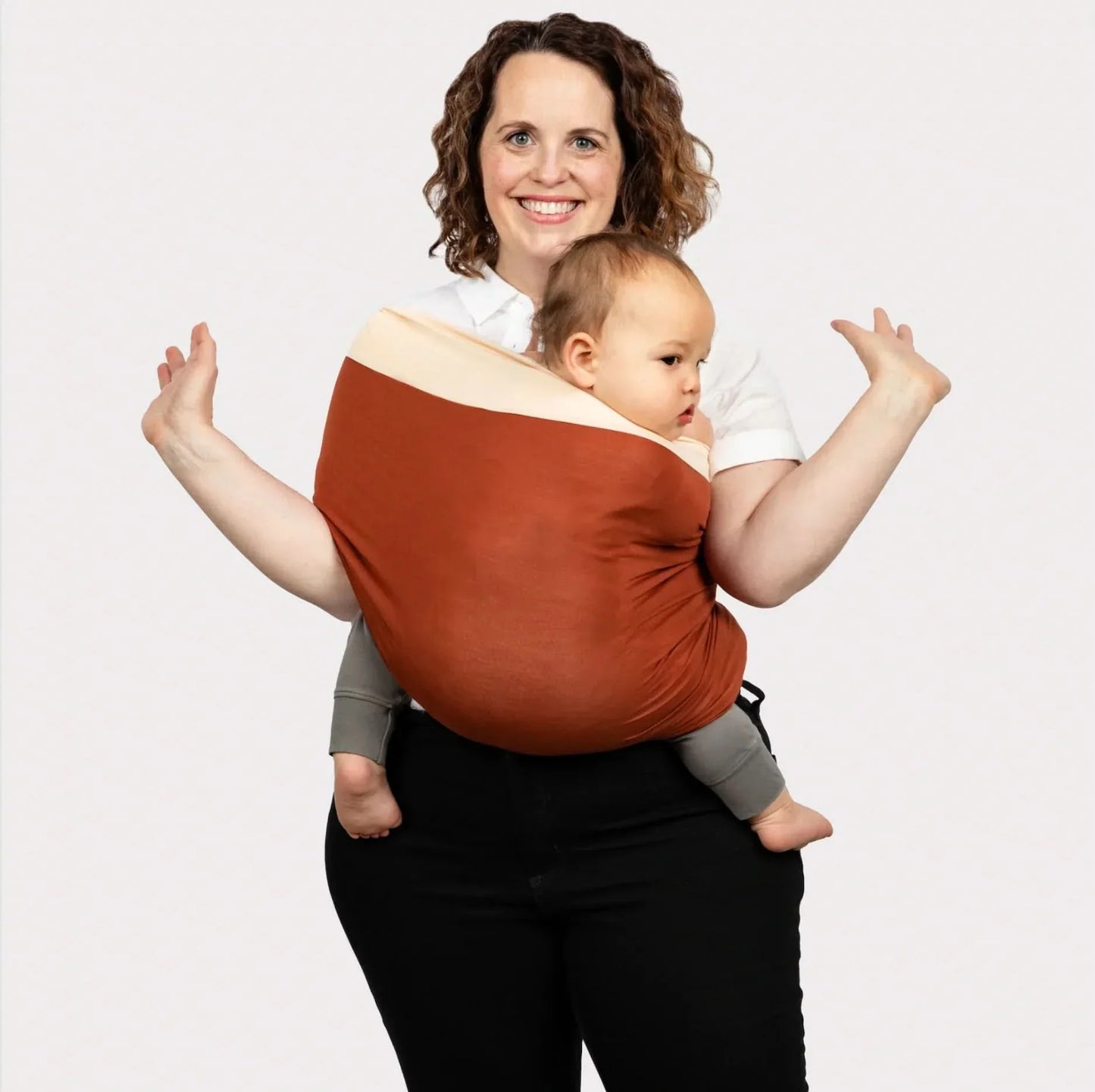Twee-kleurige cocon babydrager voor een tedere band elke dag