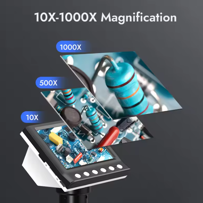 Skanto | Digitaal Microscoop met 4.3'' Scherm – 1000X Vergroting