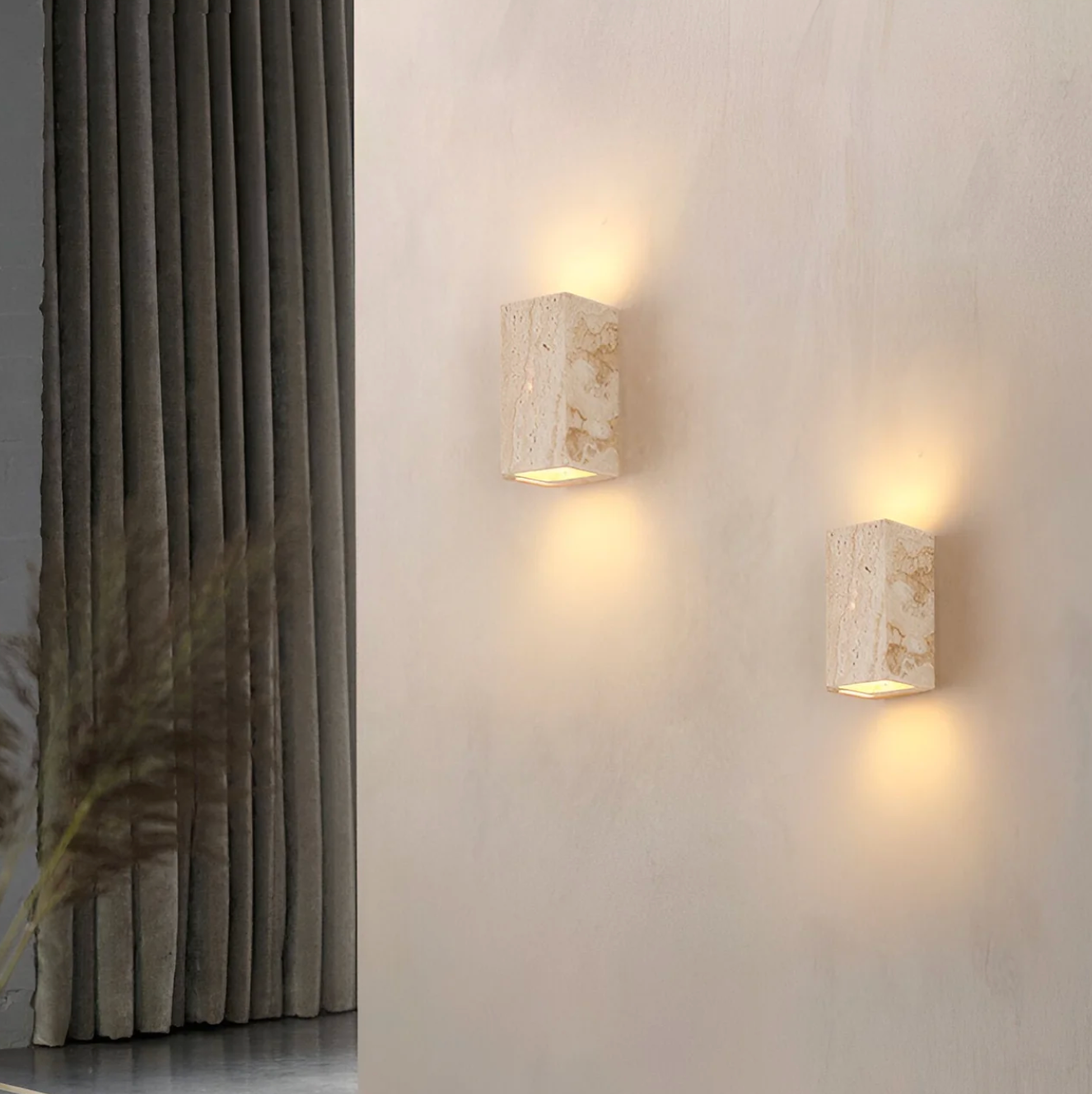 Travertine Wandlamp Natuursteen Moderne Minimalistische Wandlamp
