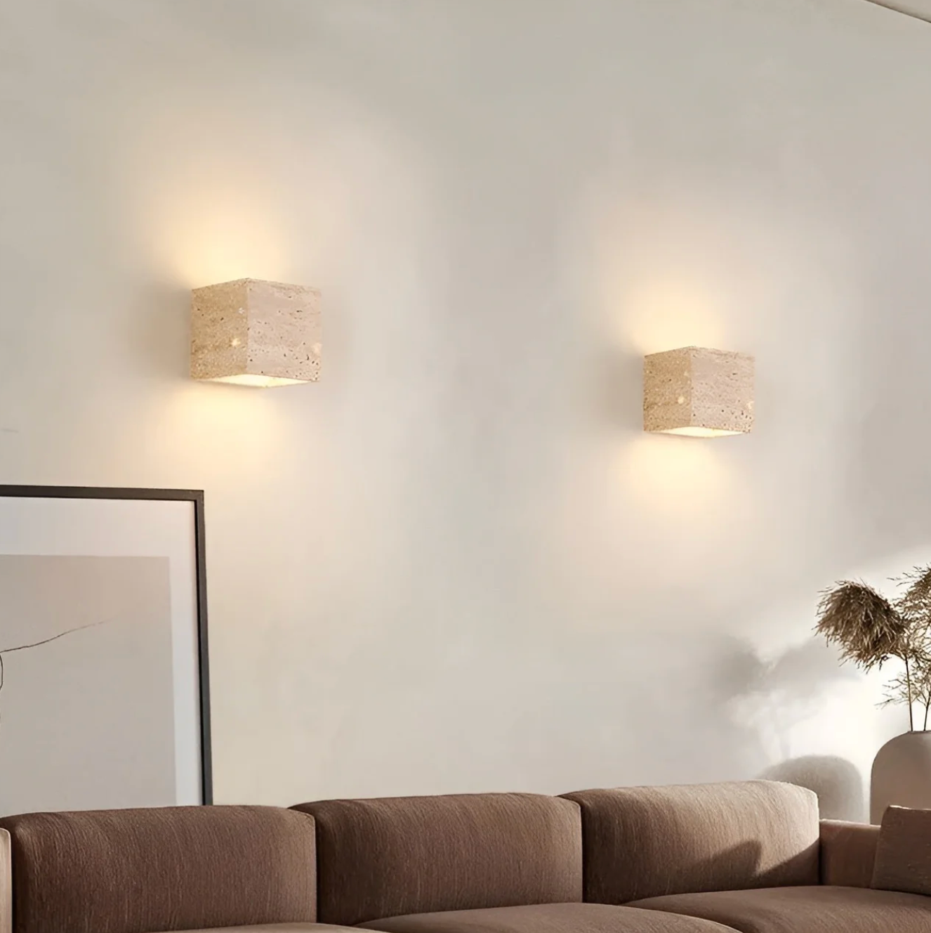 Travertine Wandlamp Natuursteen Moderne Minimalistische Wandlamp