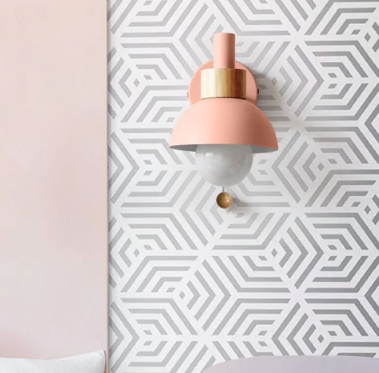 Wandlamp met Trekketting Moderne Houten Accent Sconces