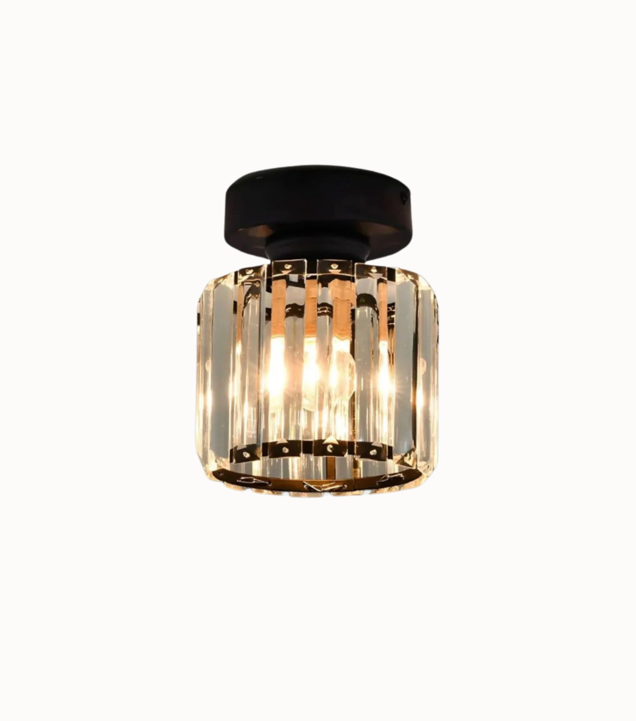 Moderne Kristallen Plafondlamp Glam Flush Mount Glazen Lamp