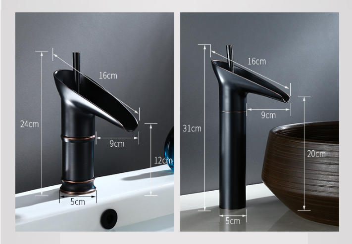 Waterval Wastafelmengkraan in Messing met Elegante Ontwerp voor Badkamer