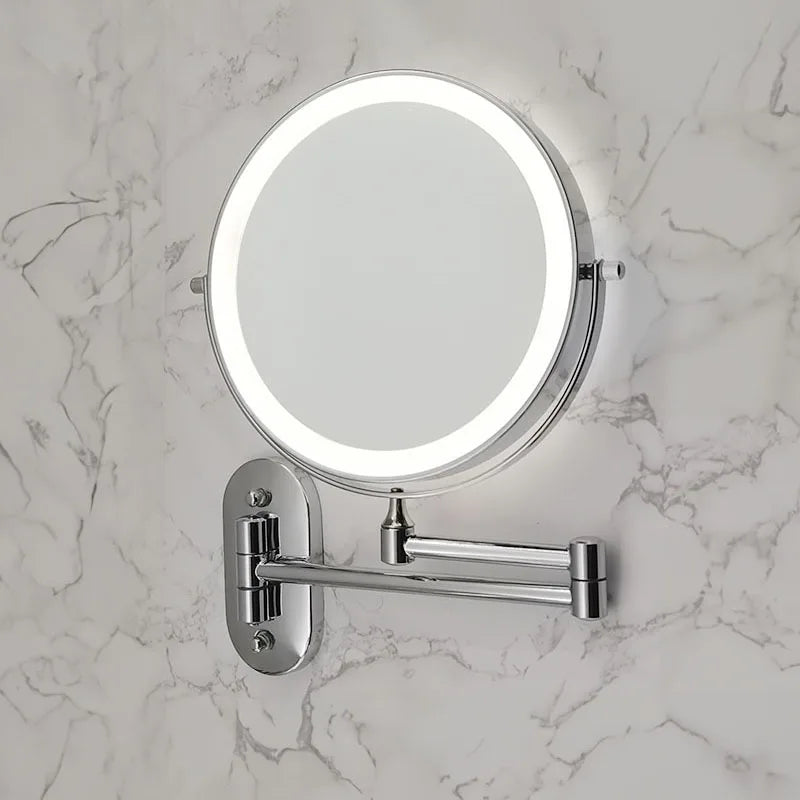 Wandcosmeticaspiegel met LED-verlichting en vergroting