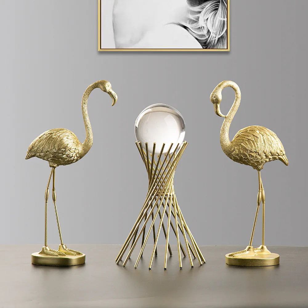 Flamingo-figuur van hars moderne decoratie
