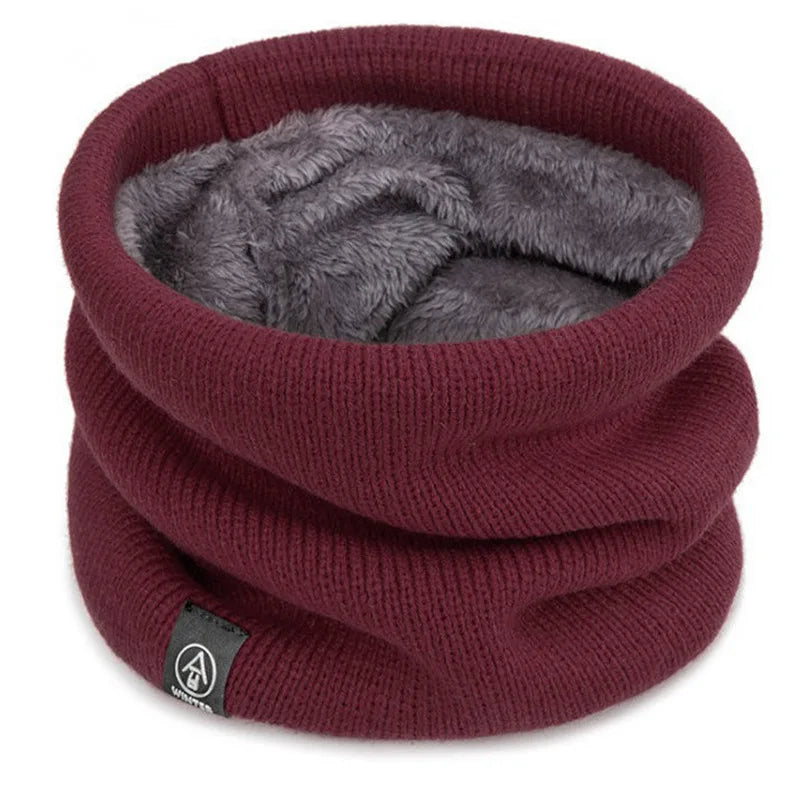 ThermoKnit Pro | Warme gebreide sjaal met fleecevoering | Winddicht & Ademend | Verstelbare multifunctionele nekbescherming voor dames & heren