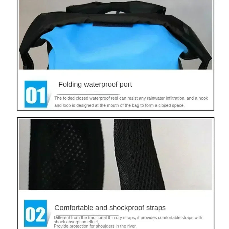 Waterdichte Rugzak AquaDryX 25L | Drijvende Packsack | Rolltop & Ademend | Ideaal voor Kajakken, Trekking & Buitenactiviteiten