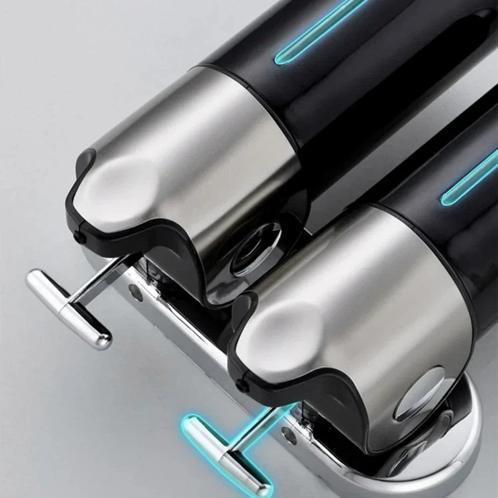PureFlow - Wandzeepdispenser met twee compartimenten voor een elegante badkamer