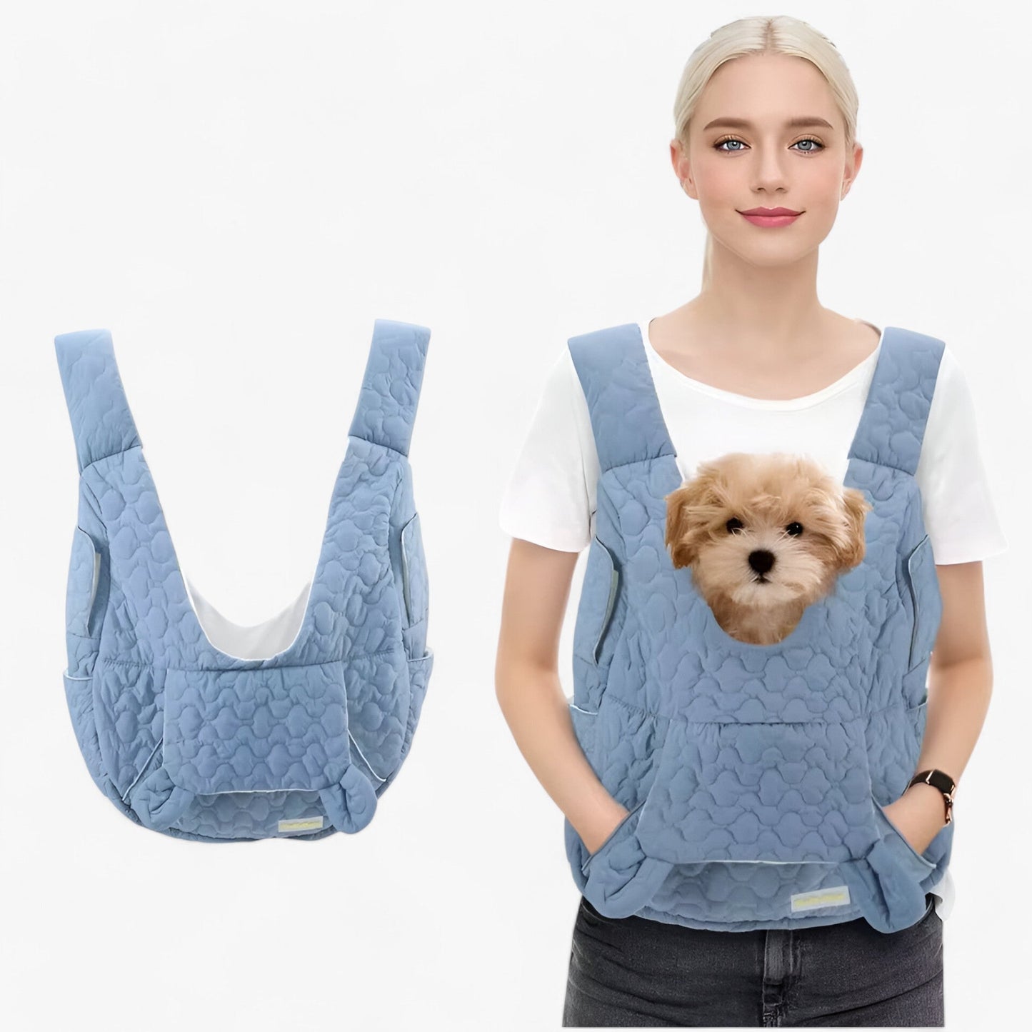 Brehn | Pawrello Huisdier Draagtas tot 10 kg | Weerbestendig & Comfortabel | Voor Katten & Kleine Honden | Met Ergonomische Draagriemen