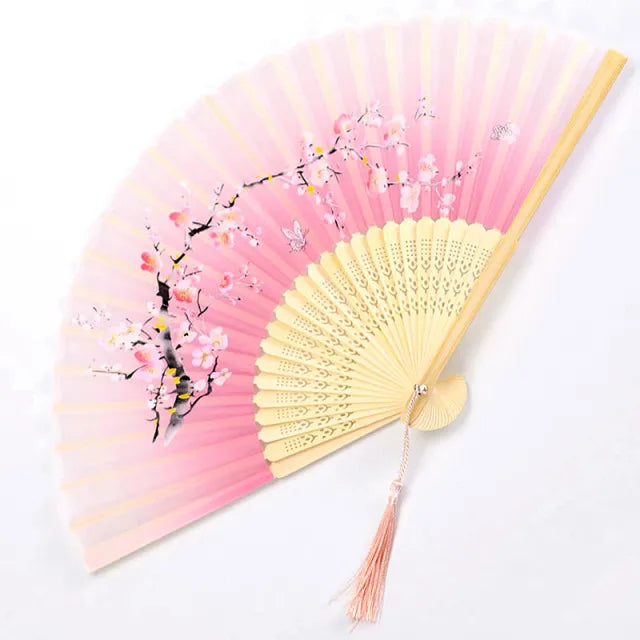 Traditionele Japanse Stijl Bloemen Handventilator