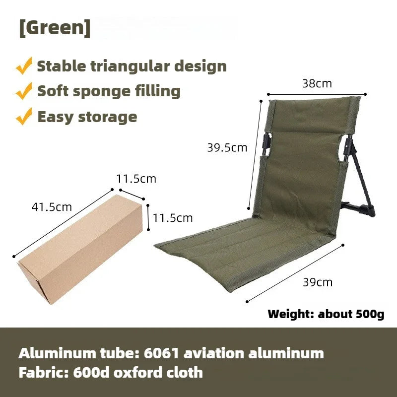 TREKASE Camping Opvouwstoel | Ultralicht & weerbestendig | Aluminiumframe | Gevoerd voor extra comfort | Snel op te zetten