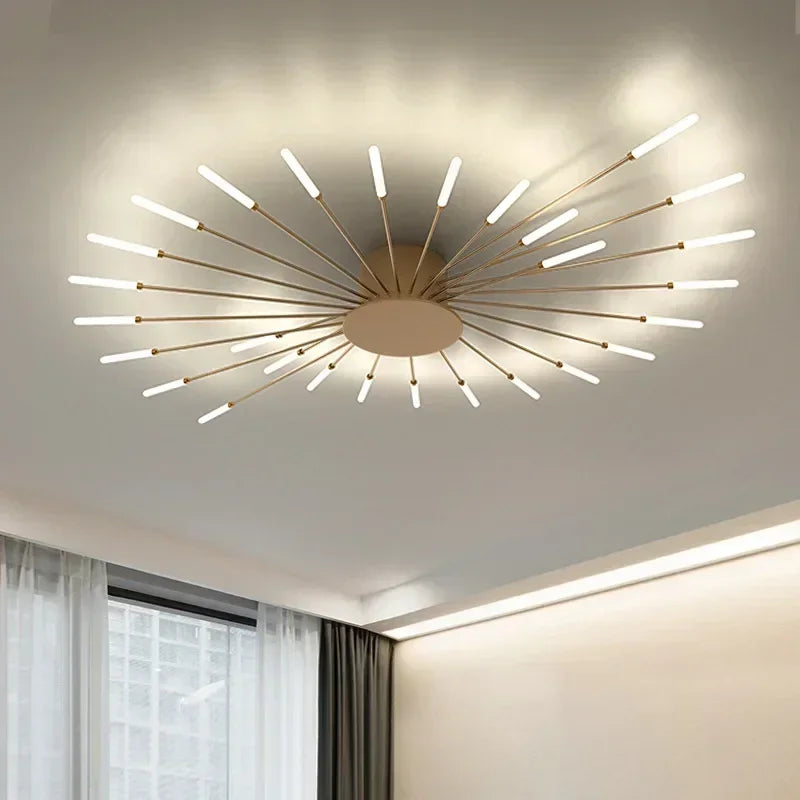 Moderne LED plafondlamp - minimalistisch design in zonnestraal stijl