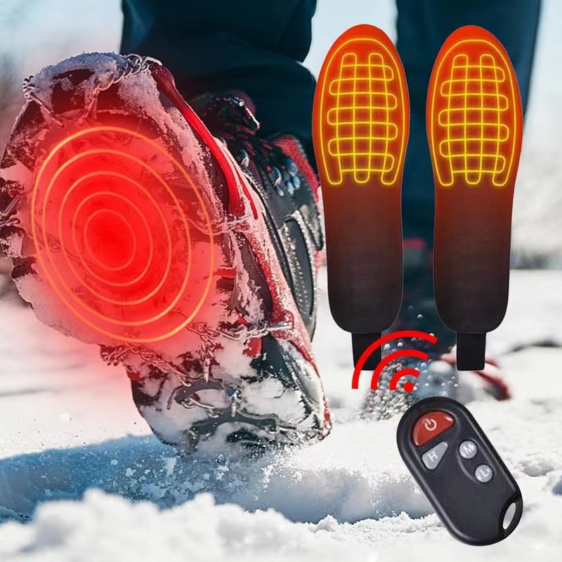 USB Oplaadbare 3-Mode Verstelbare Verwarmde Inlegzolen voor Buitensporten