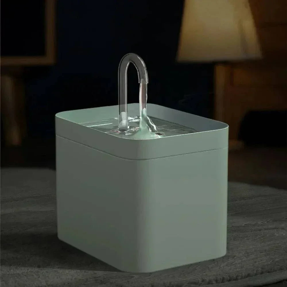 Ultra-stille huisdieren waterfontein met intelligente filtratie - 1,5 l roestvrij staal