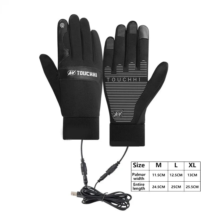 ThermaGlide USB Verwarmde Handschoenen | Waterdicht & Touchscreen-geschikt | Winter-Handwarmers voor Skiën, Motor & Buitenactiviteiten
