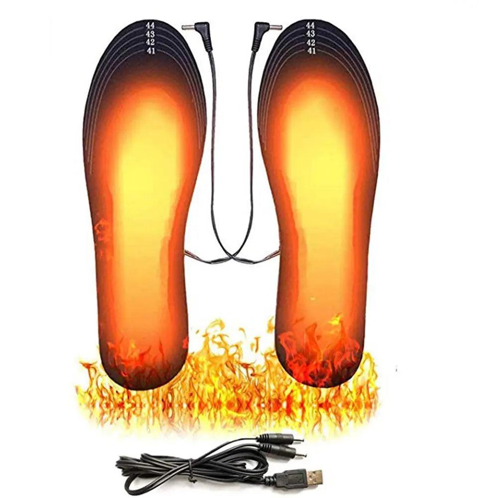 USB Verwarmde Schoenzolen | Wasbare en verstelbare voetenwarmers voor de winter