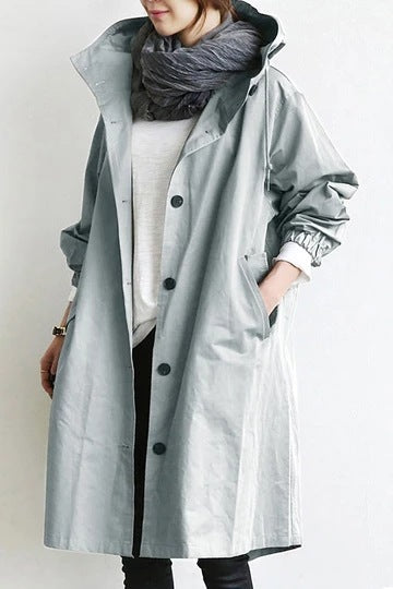 Winddichte Dames Trenchcoat met Kap