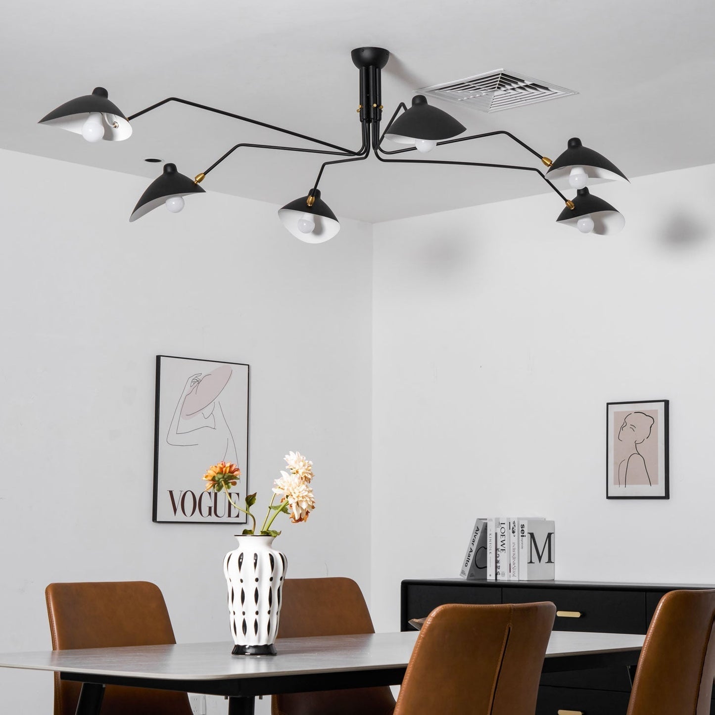 Lustra Plafondlamp Drie Armen Minimalistisch