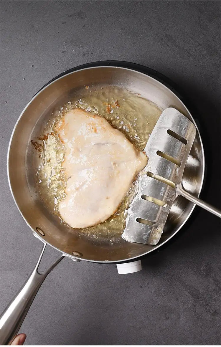Skanto | Professionele Kookpan - 304 RVS, 2MM dik 5-laags Stalen pan & Kookpan