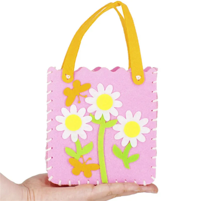 LuxeCraft Kinder Handwerkset | Creatieve DIY-tassen voor kinderen met schattige dieren- en bloemontwerpen, perfect voor handvaardigheid en spelplezier