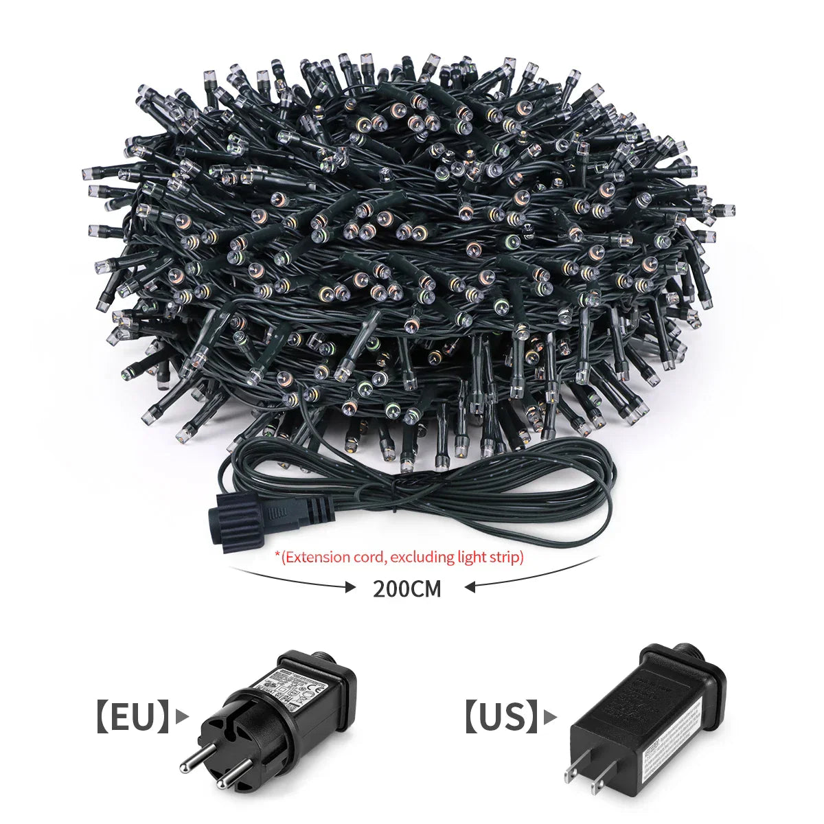 LuminaraX | Buiten LED-lampjesketting 24V | 8 verlichtingsmodi | Waterdicht IP65 | 10–100 m | Voor tuin, huis en kerstdecoraties