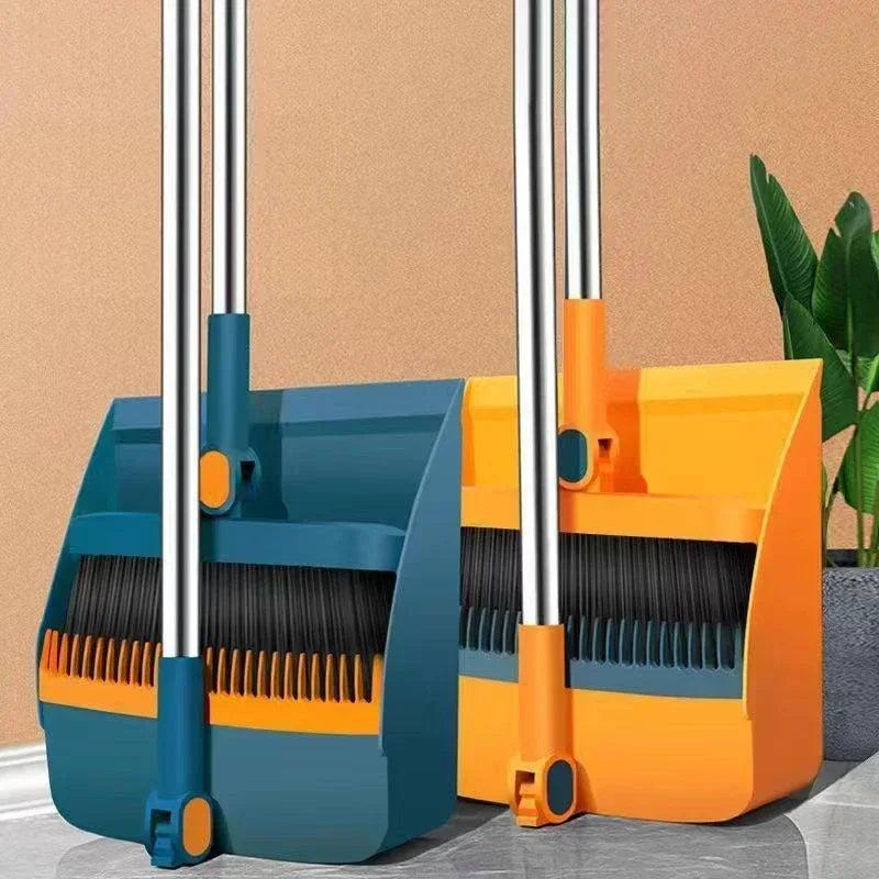 Skanto | Compacte Veegborstel- en Veegpan Set met Harenverwijdering en Opvouwbare Pan