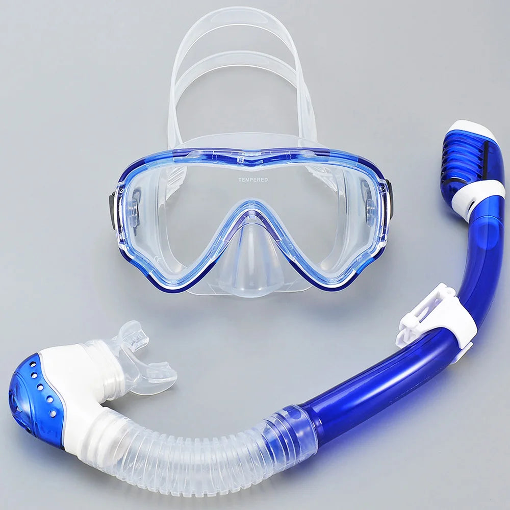 AquaJuni Kinder Duikmasker met Snorkel | Antifog & Lekvrij | Gehard Glas & Silicoon | Voor Jongens & Meisjes 7–15 Jaar