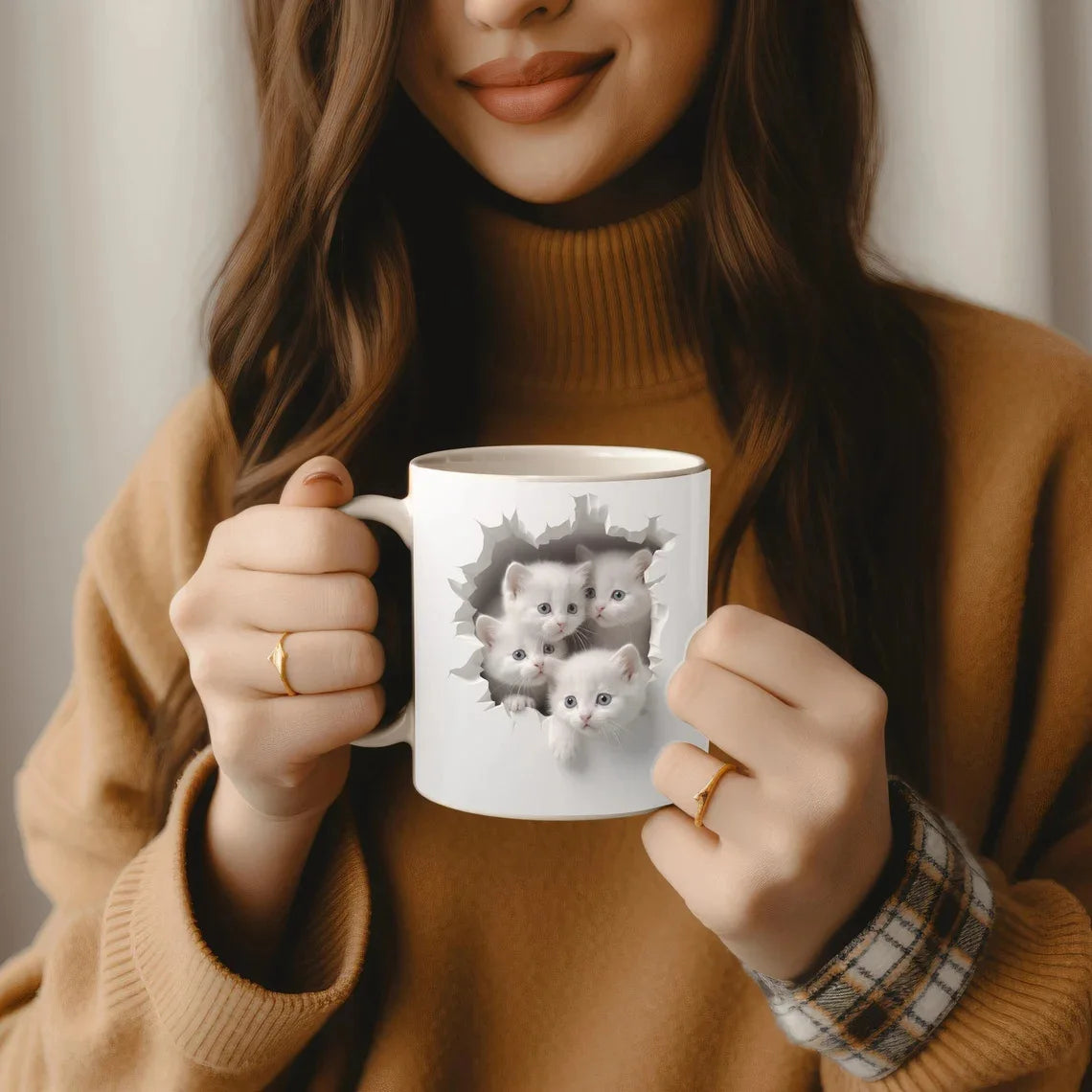 FelineElegance 3D Zwarte Kat Koffiemok | Betoverende keramische theekop met een speels ontwerp, perfect voor kinderen en ideaal voor verrassingscadeaus.