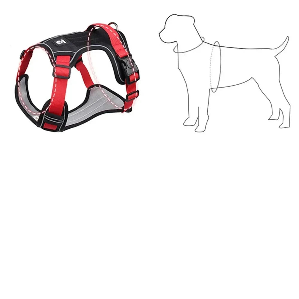 LuxPaw | Reflecterend no-pull harnas met superieur comfort en ademend vermogen