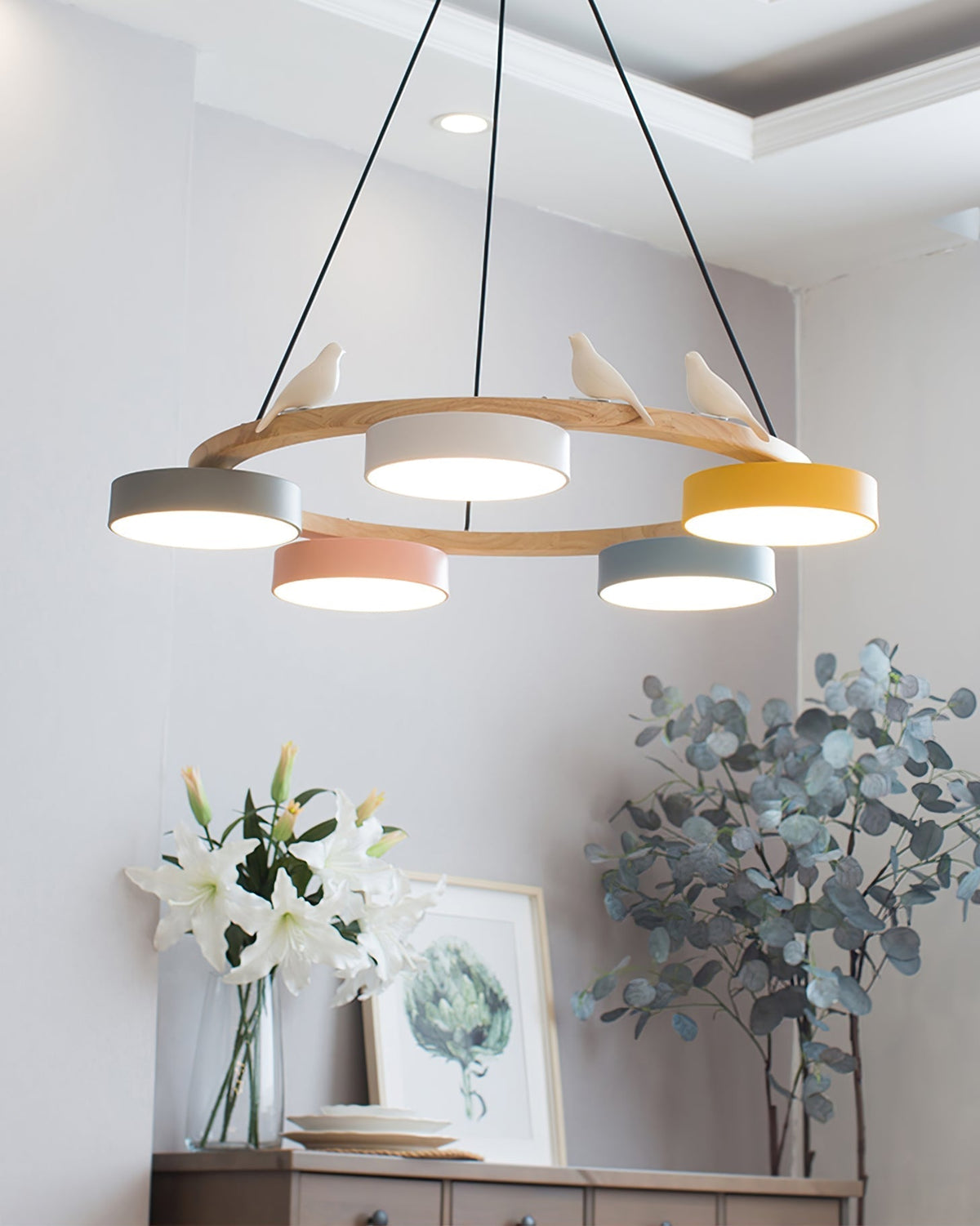 Cliff Chandelier Vogel Rond