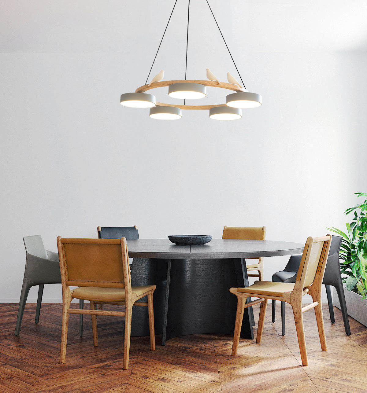 Cliff Chandelier Vogel Rond