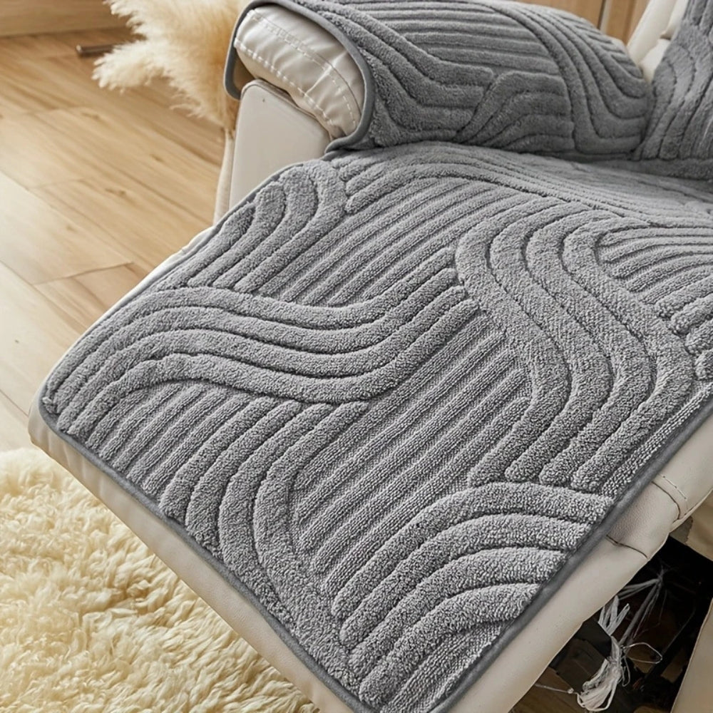 Silven Pluche Verdikte Antislip Relaxfauteuil Hoes