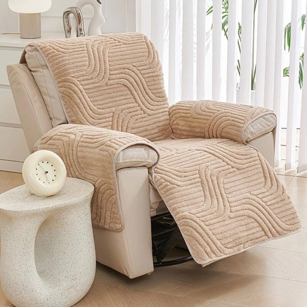 Silven Pluche Verdikte Antislip Relaxfauteuil Hoes
