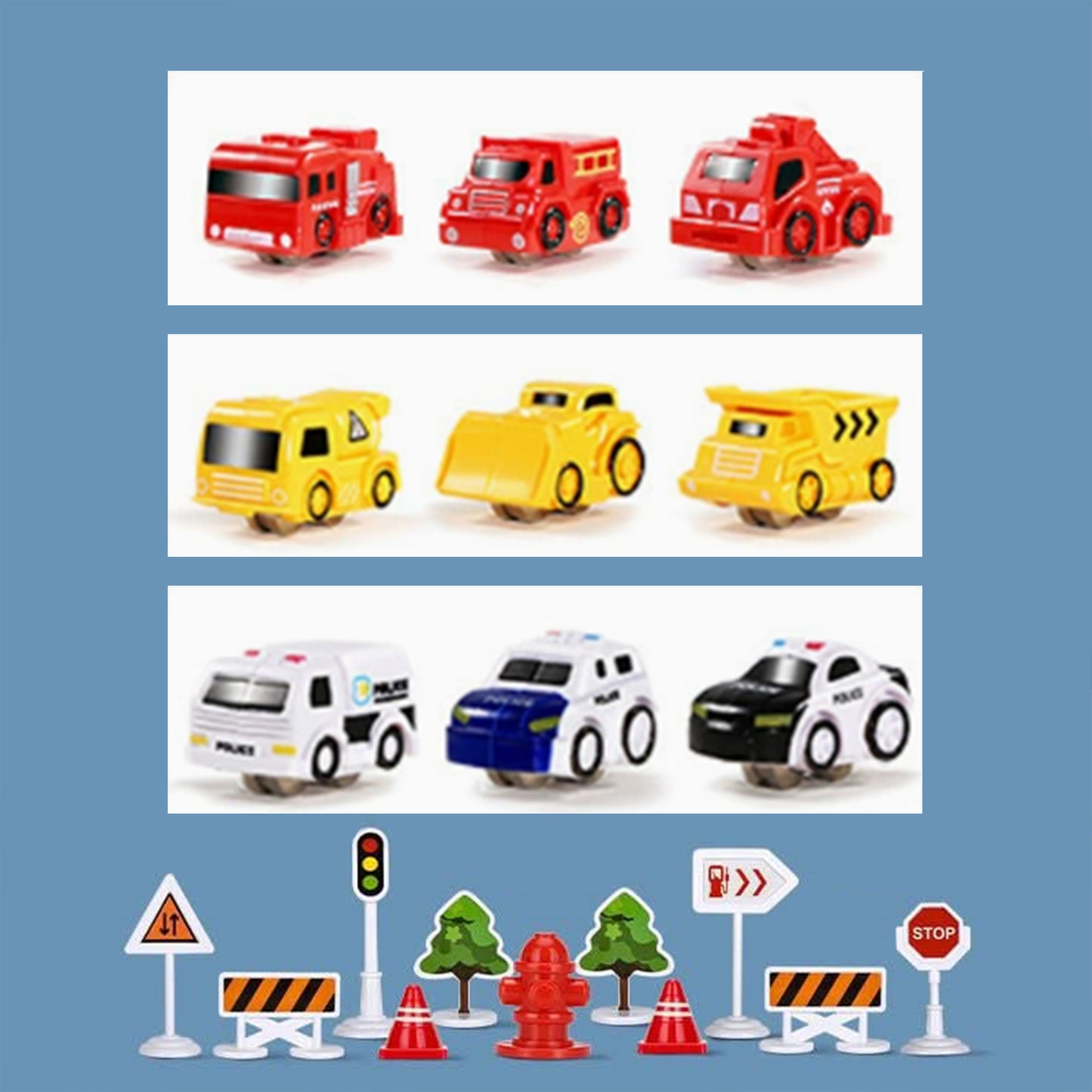 SKYQUEST – Avontuurlijke AirPlay Set met Vliegtuig & Voertuigen voor Creatieve Kinderen