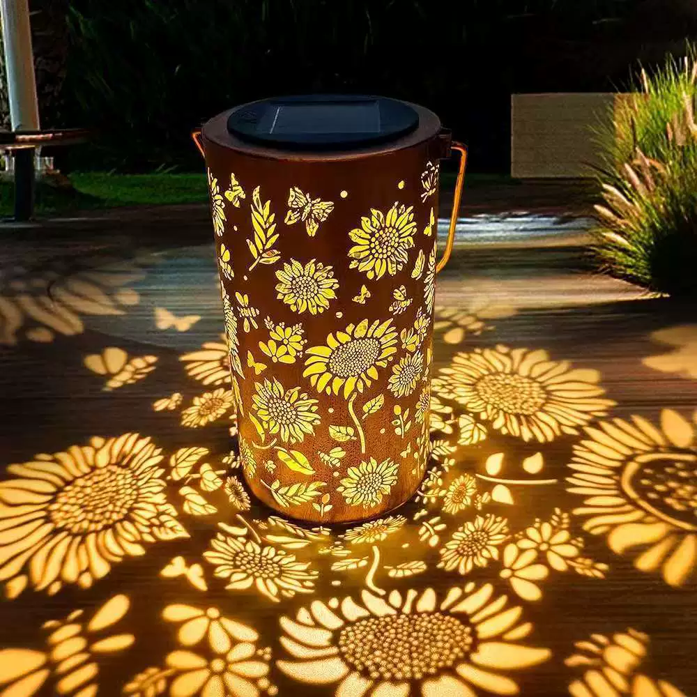 Zonne- tuinlamp | Bloemenpatroon | Lichtprojectie | GardenFlare