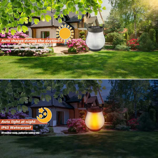 Zonne-Gartenlantaarns | Vlam-effect | Weerbestendig | WildLight