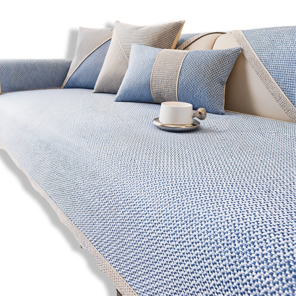 Effen Plain Sofabescherming - Duurzaam Katoen & Linnen Polyester Antislip Bankhoes