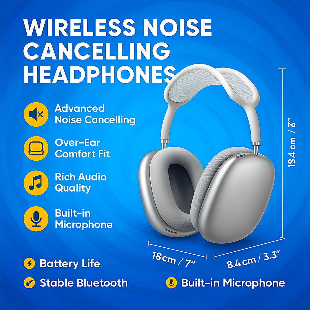 SonoVibe | Draadloze Bluetooth Koptelefoon met Actieve Geluidsonderdrukking