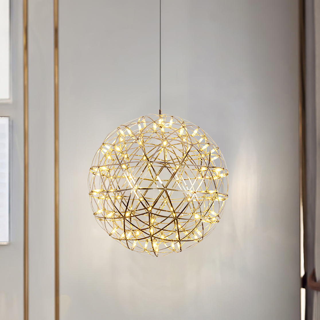 Ivthayra Luxe Postmoderne Gouden Bol Hanglamp