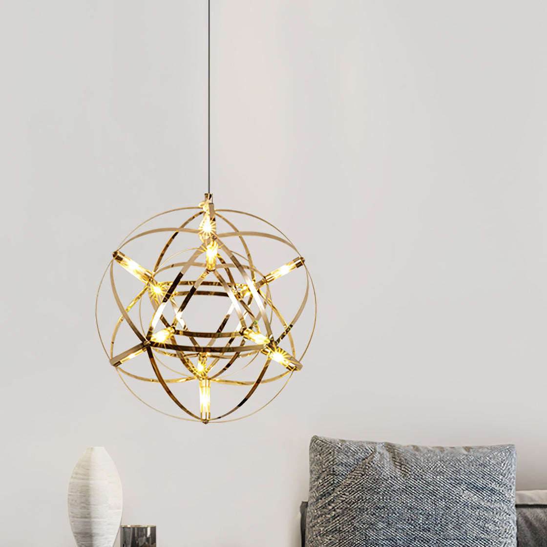 Ivthayra Luxe Postmoderne Gouden Bol Hanglamp