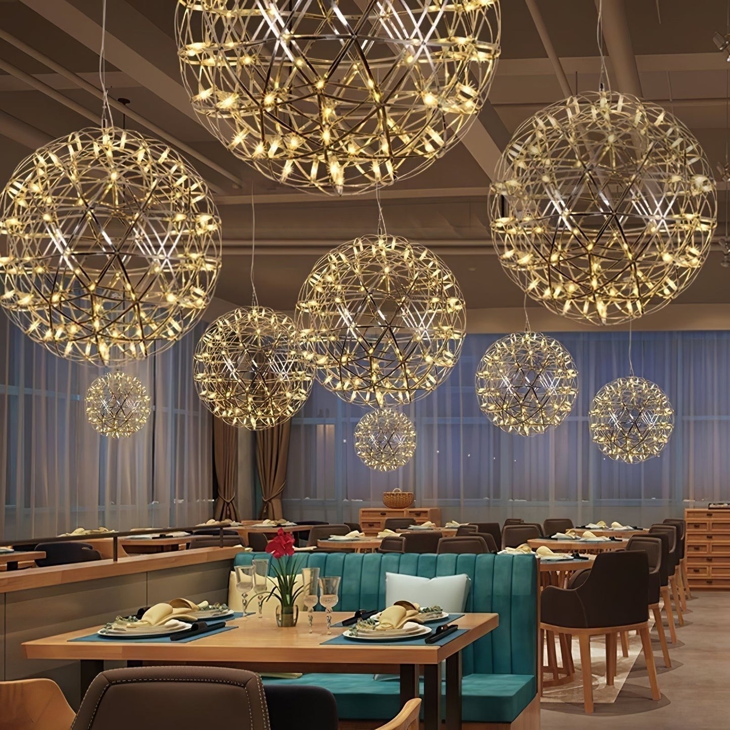 Ivthayra Luxe Postmoderne Gouden Bol Hanglamp