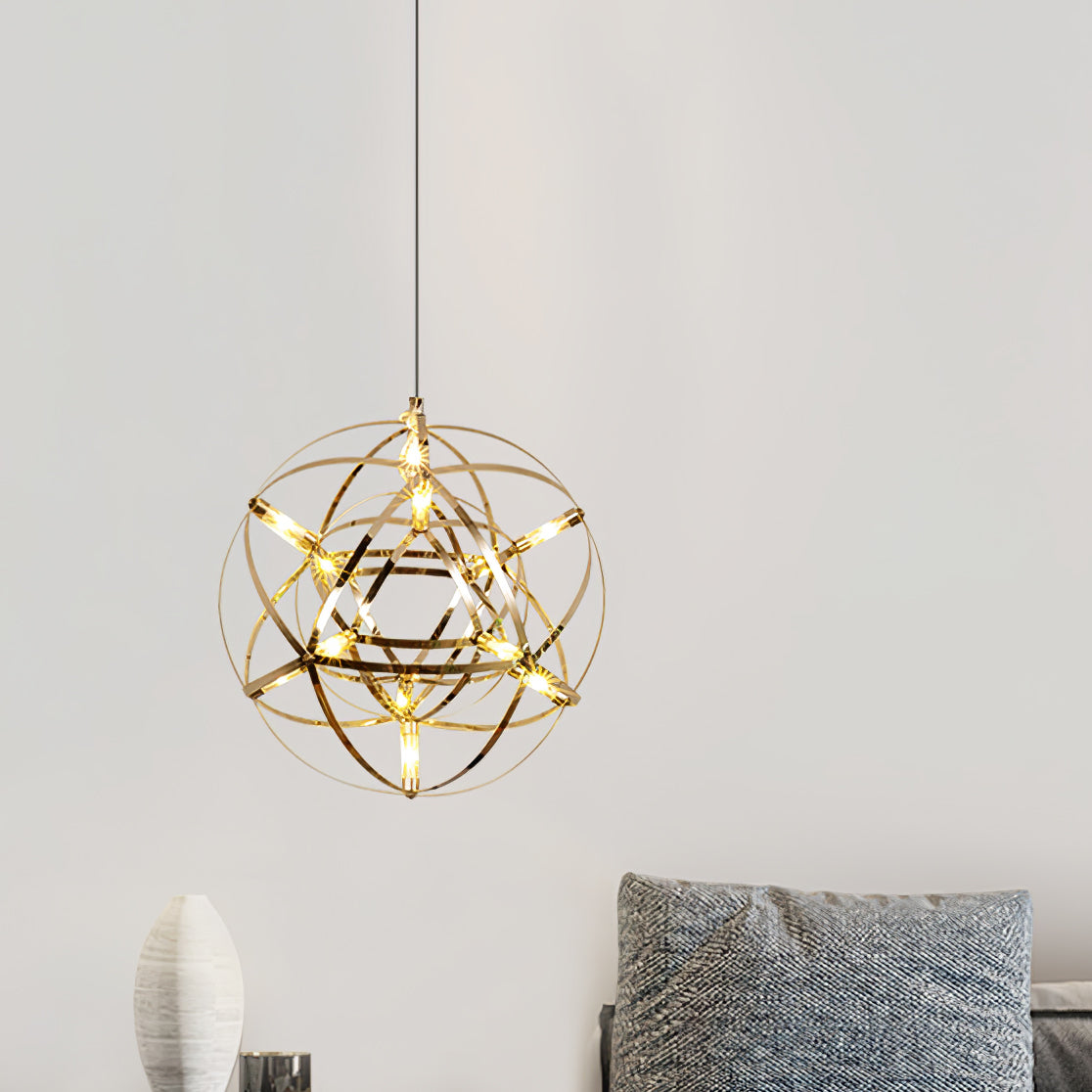 Ivthayra Luxe Postmoderne Gouden Bol Hanglamp