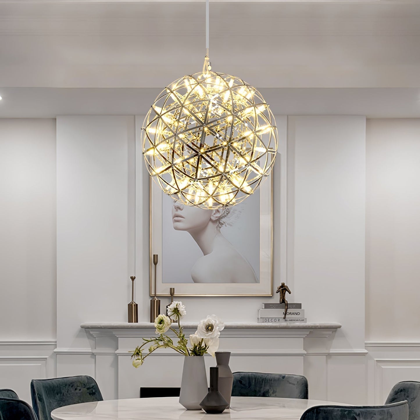 Ivthayra Luxe Postmoderne Gouden Bol Hanglamp