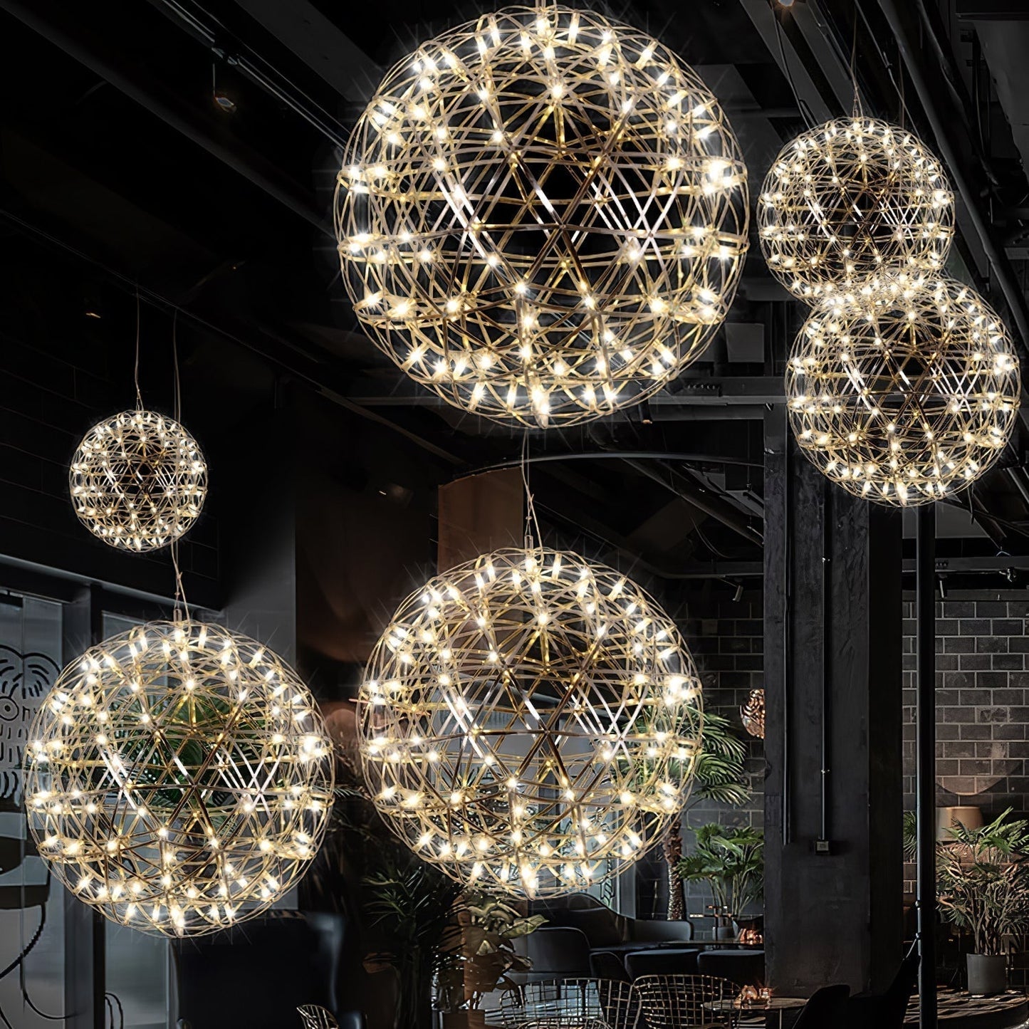 Ivthayra Luxe Postmoderne Gouden Bol Hanglamp