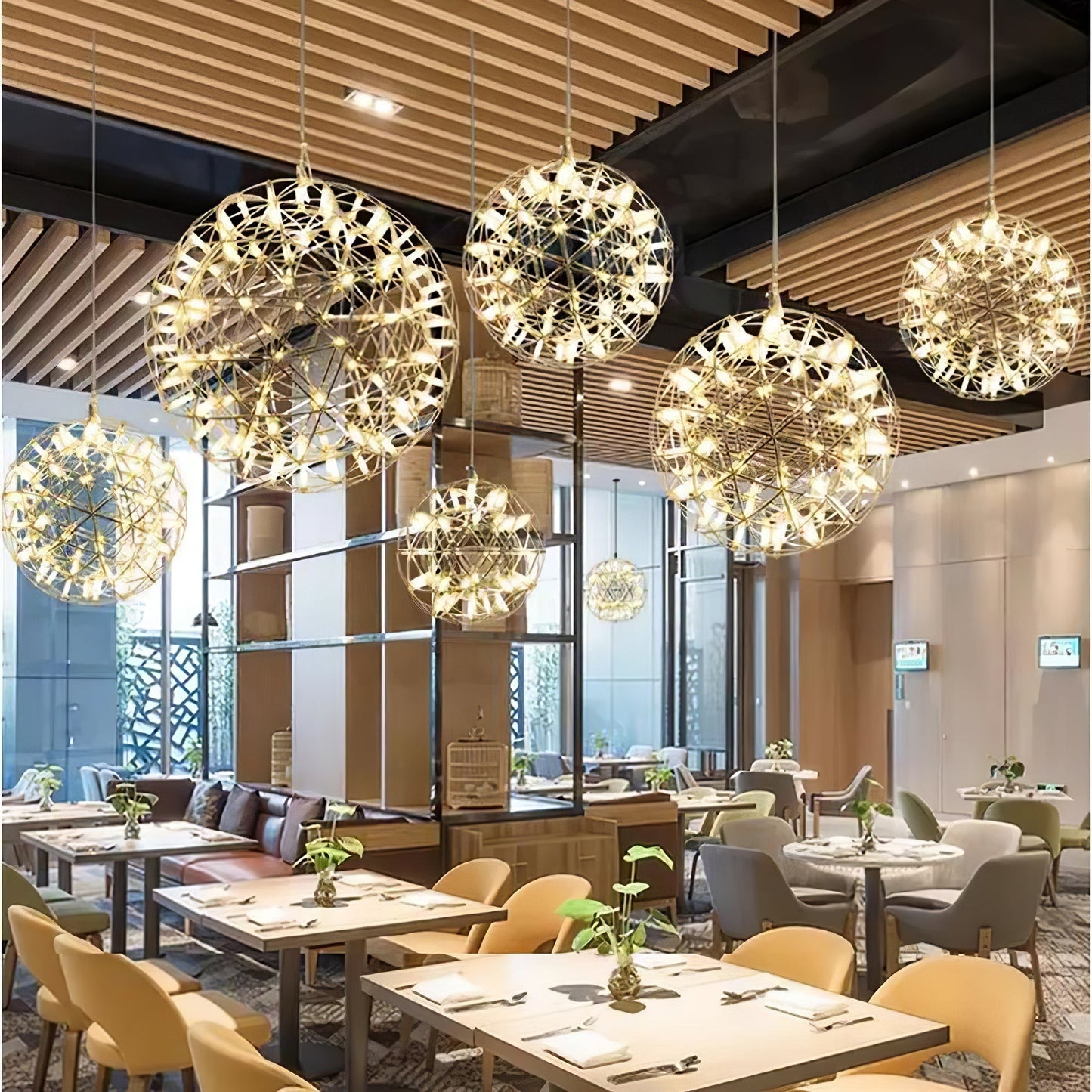 Ivthayra Luxe Postmoderne Gouden Bol Hanglamp