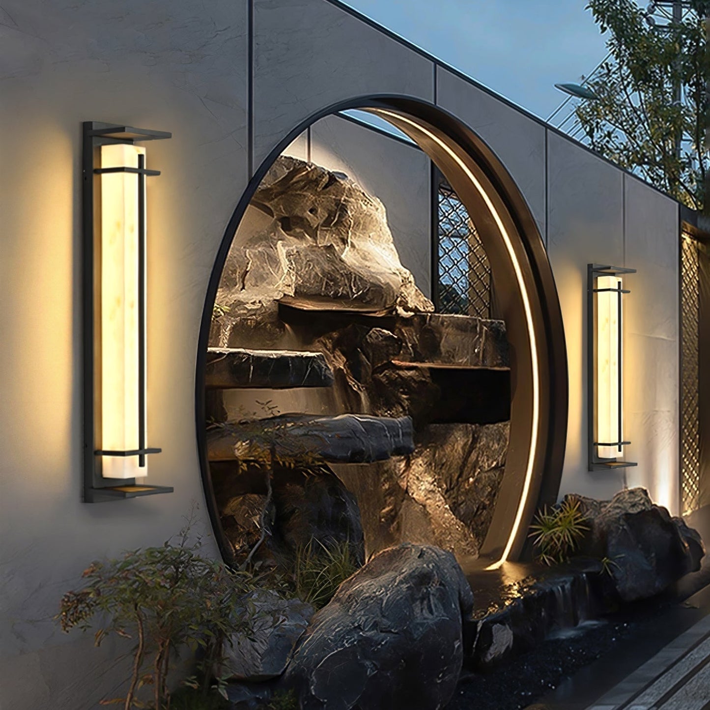 Buitenwandlamp Waterdicht LED Alabaster Stijl Buitenlamp
