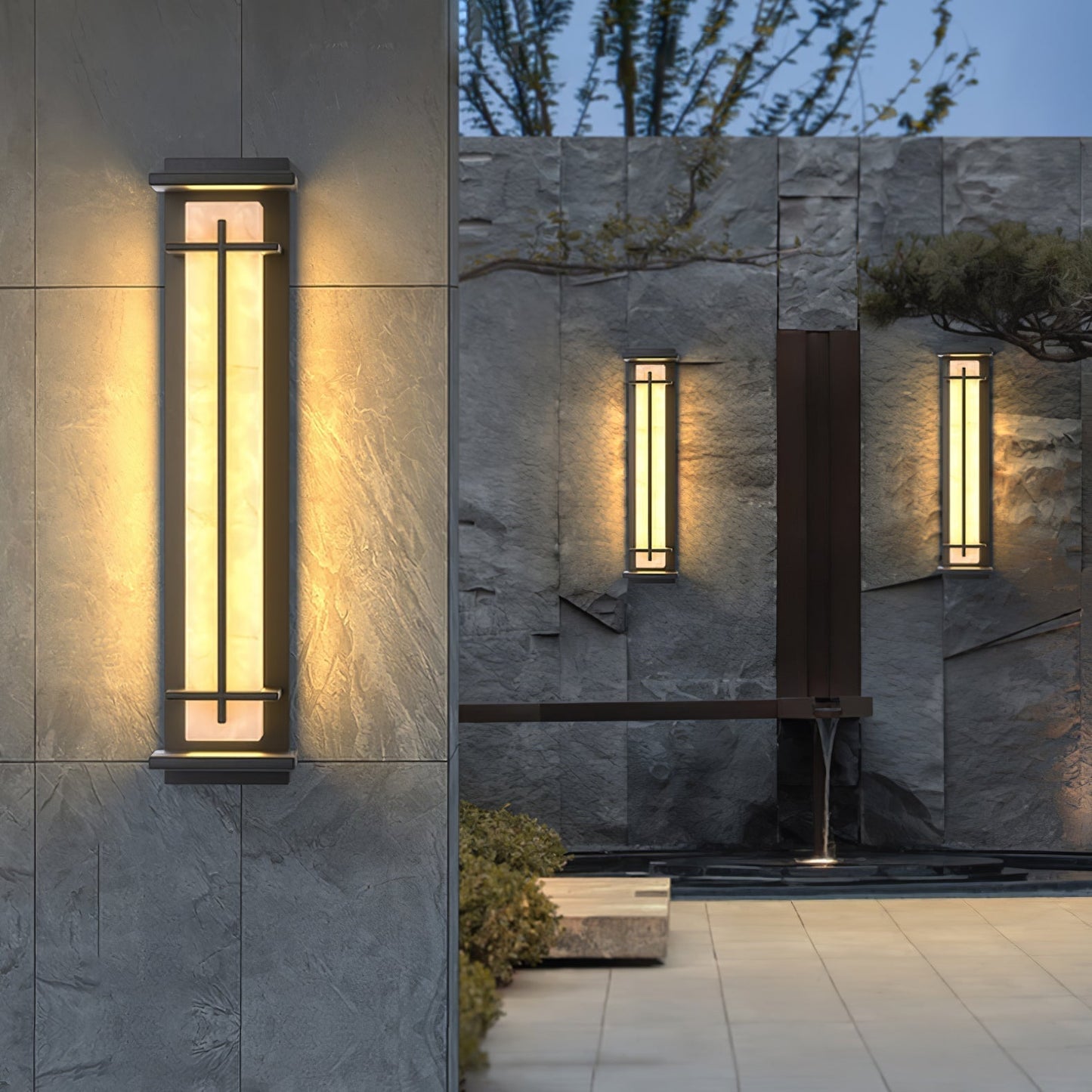 Buitenwandlamp Waterdicht LED Alabaster Stijl Buitenlamp