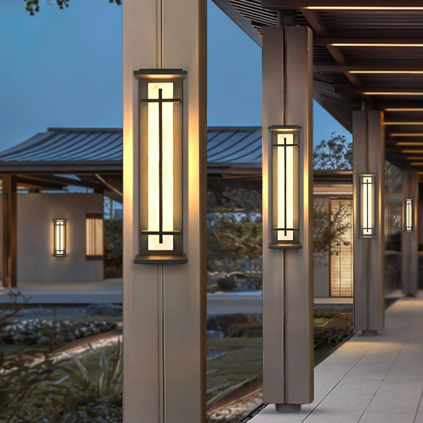 Buitenwandlamp Waterdicht LED Alabaster Stijl Buitenlamp