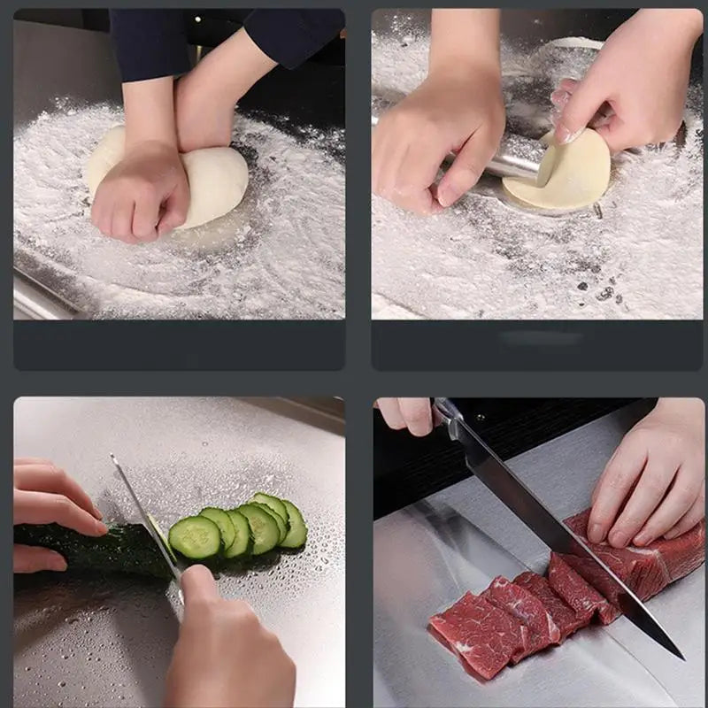 SliceGrip – RVS Snijplank met Antislip en Verhoogde Oppervlakte