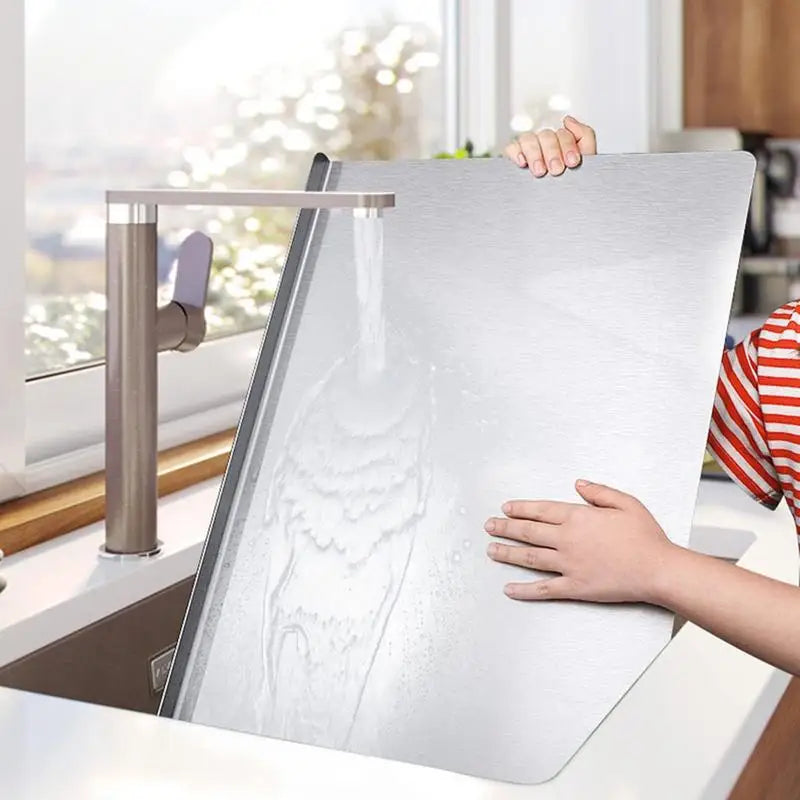 SliceGrip – RVS Snijplank met Antislip en Verhoogde Oppervlakte